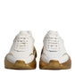 Dolce & Gabbana White Gold Daymaster Low Top Sneakers Shoes