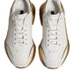 Dolce & Gabbana White Gold Daymaster Low Top Sneakers Shoes