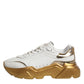 Dolce & Gabbana White Gold Daymaster Low Top Sneakers Shoes