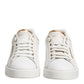 Dolce & Gabbana White Leather Low Top Women Sneakers Shoes