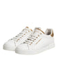 Dolce & Gabbana White Leather Low Top Women Sneakers Shoes