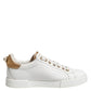 Dolce & Gabbana White Leather Low Top Women Sneakers Shoes