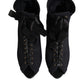 Dolce & Gabbana Black Stiletto Heels Lace Up Boots Shoes