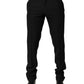 Dolce & Gabbana Black Wool Tapered Formal Men Dress Pants