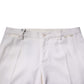 Dolce & Gabbana White Polyester Tapered Formal Trouser Pants