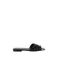 Saint Laurent Black Calf Leather Bos Taurus Sandals