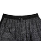 Dolce & Gabbana Gray Black Silk DG Logo Men Bermuda Shorts