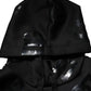 Dolce & Gabbana Black DG Logo Hoodie Metallic Print Sweater