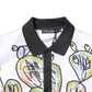 Dolce & Gabbana White Sketch Print Oversized Mens Polo T-shirt