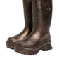 Dolce & Gabbana Metallic Bronze Pull On Rain Boots Shoes