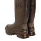 Dolce & Gabbana Metallic Bronze Pull On Rain Boots Shoes