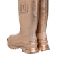 Dolce & Gabbana Rose Gold Rubber Pull On Rain Boots  Shoes
