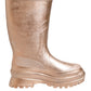 Dolce & Gabbana Rose Gold Rubber Pull On Rain Boots  Shoes