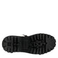 Dolce & Gabbana Black White Padded Mid Calf Lace Up Boots Shoes