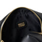 Dolce & Gabbana Black Calfskin Leather Double Waist Belt Fanny Pack Bag