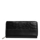 Dolce & Gabbana Black Leather DG Plaque Zip Around Continental Wallet