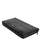 Dolce & Gabbana Black Leather DG Plaque Zip Around Continental Wallet