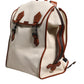 Dolce & Gabbana Beige Brown Canvas Leather EDGE Travel Men Back Pack Bag