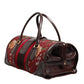 Dolce & Gabbana Multicolor Leather Jacquard Velvet Travel Duffle Bag
