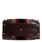 Dolce & Gabbana Multicolor Leather Jacquard Velvet Travel Duffle Bag