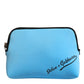Dolce & Gabbana Blue Nylon DG Logo Print Clutch Zip Pouch Bag