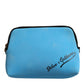 Dolce & Gabbana Blue Nylon DG Logo Print Clutch Zip Pouch Bag