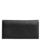 Dolce & Gabbana Black Leather Logo Plaque Card Holder Trifold Wallet