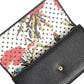 Dolce & Gabbana Black Leather Logo Plaque Card Holder Trifold Wallet