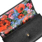 Dolce & Gabbana Black Leather Logo Plaque Trifold Card Holder Wallet