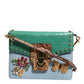 Dolce & Gabbana Blue Green LUCIA Embellished Crossbody Bag