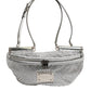 Dolce & Gabbana Silver Crystal-Embellished Belt Strap Bag