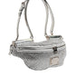 Dolce & Gabbana Silver Crystal-Embellished Belt Strap Bag