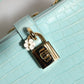 Dolce & Gabbana Mint Green Embossed Leather Padlock Shoulder Bag Womens Shoulder Bag