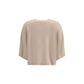 Fabiana Filippi Beige Fleece Wool Sweatshirt