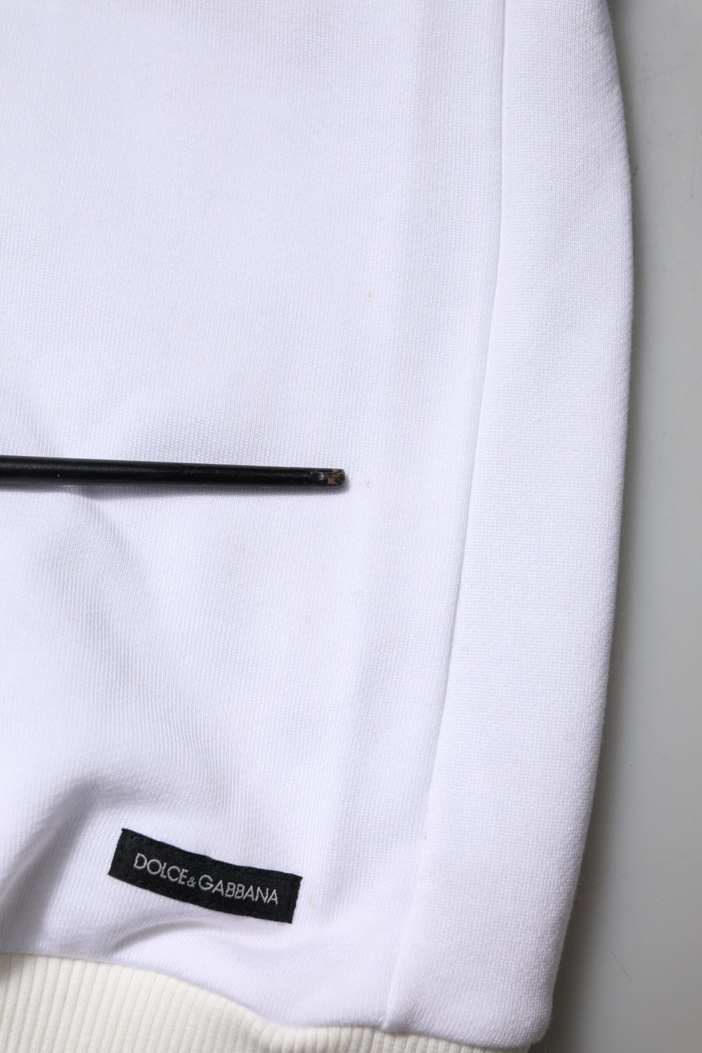 Dolce & Gabbana White Sacred Heart Hooded Sweatshirt Sweater