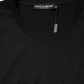 Dolce & Gabbana Black DG Vib3 Print Cotton Crew Neck T-shirt