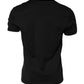 Dolce & Gabbana Black Logo Patch Cotton Crew Neck T-shirt