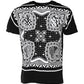 Dolce & Gabbana Black Bandana Print Cotton Crew Neck T-shirt