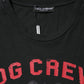 Dolce & Gabbana Black DG Crew Devotion Cotton Crew Neck T-shirt