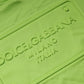 Dolce & Gabbana Green Embossed Logo Cotton Crew Neck T-shirt