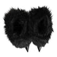 Dolce & Gabbana Black Faux Fur Pointed Knee High Stiletto Boots Shoes