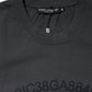 Dolce & Gabbana Gray Logo Graphic Cotton Crew Neck T-shirt