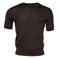 Dolce & Gabbana Brown Silk Crew Neck Short Sleeves T-shirt