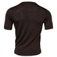 Dolce & Gabbana Brown Silk Crew Neck Short Sleeves T-shirt