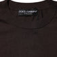 Dolce & Gabbana Brown Silk Crew Neck Short Sleeves T-shirt