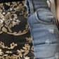 Dolce & Gabbana Multicolor Patchwork Tapered Denim Jeans