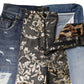 Dolce & Gabbana Multicolor Patchwork Tapered Denim Jeans