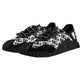 Dolce & Gabbana Black Logo Lace Up Low Top NS1 Sneakers