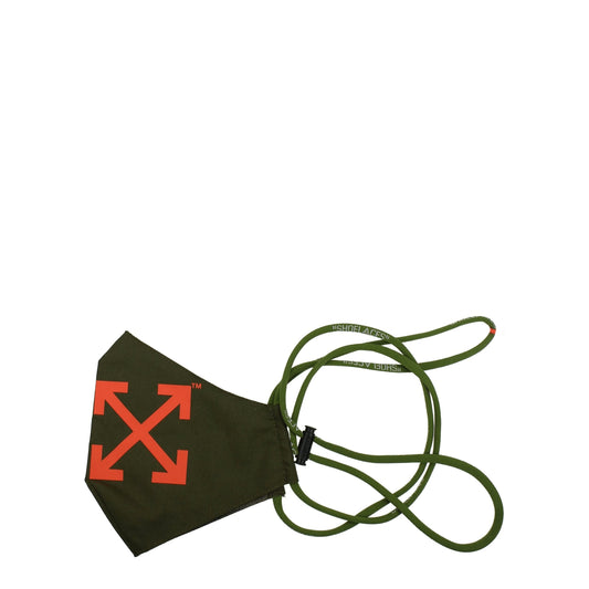 Off-White Green Polyester Facemasks Mens
