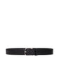Testoni Black Leather Regular Belt